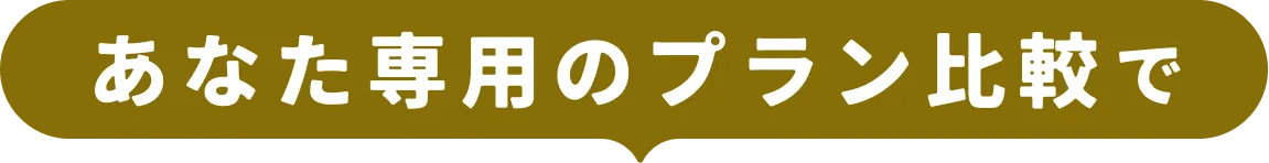 あなた専用のプラン比較で