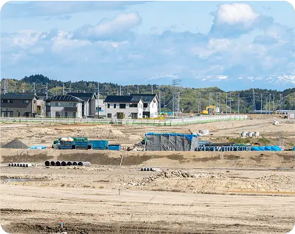 工事中の空き地の様子
