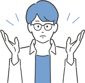 お手上げの男性のイラスト